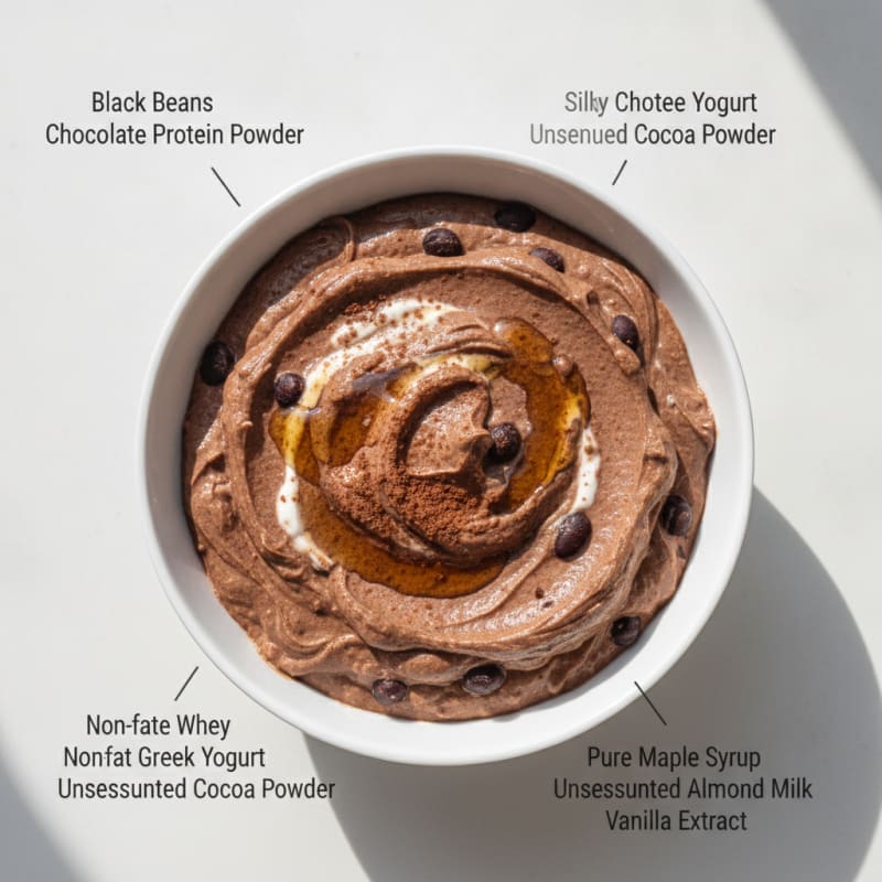 Silky Chocolate Protein Pudding with Black Beans