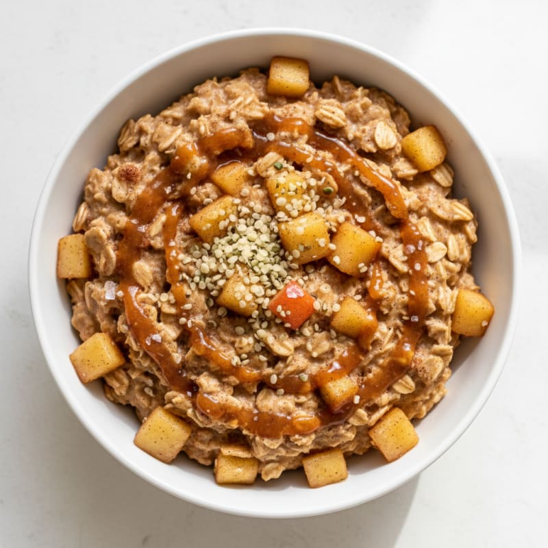 Creamy Spiced Apple Oatmeal Bowl
