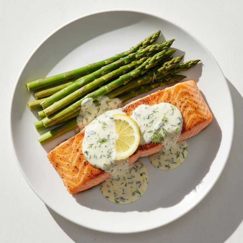 Pan-Seared Salmon with Lemon-Dill Sauce