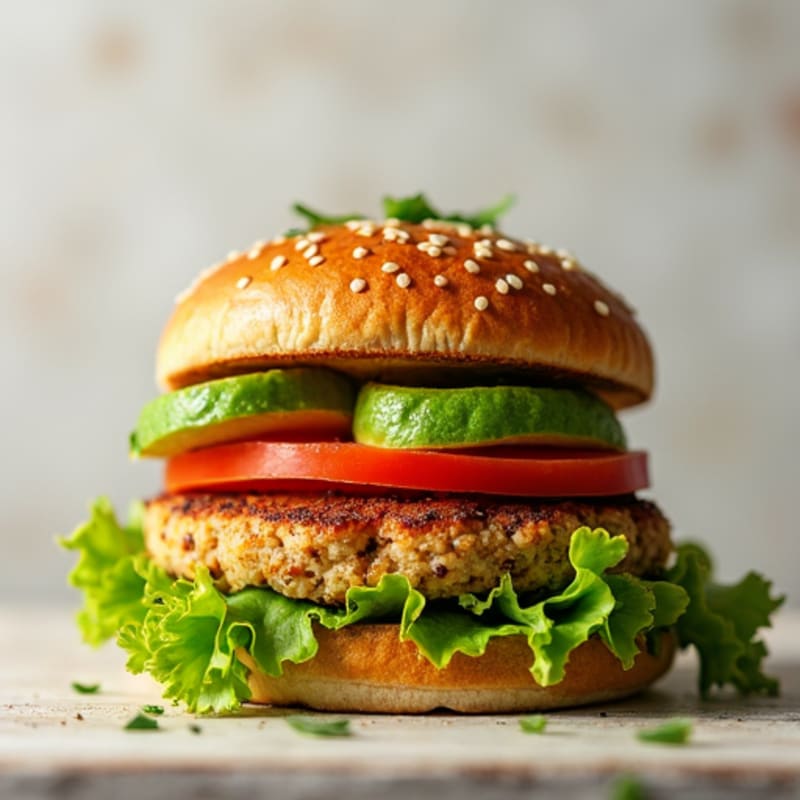 Juicy Turkey Quinoa Burger with Fresh Herbs