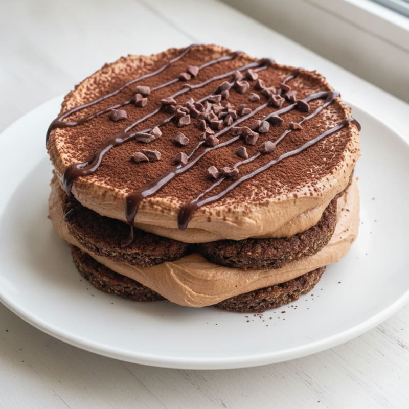 Dark Chocolate Protein Tiramisu Parfait