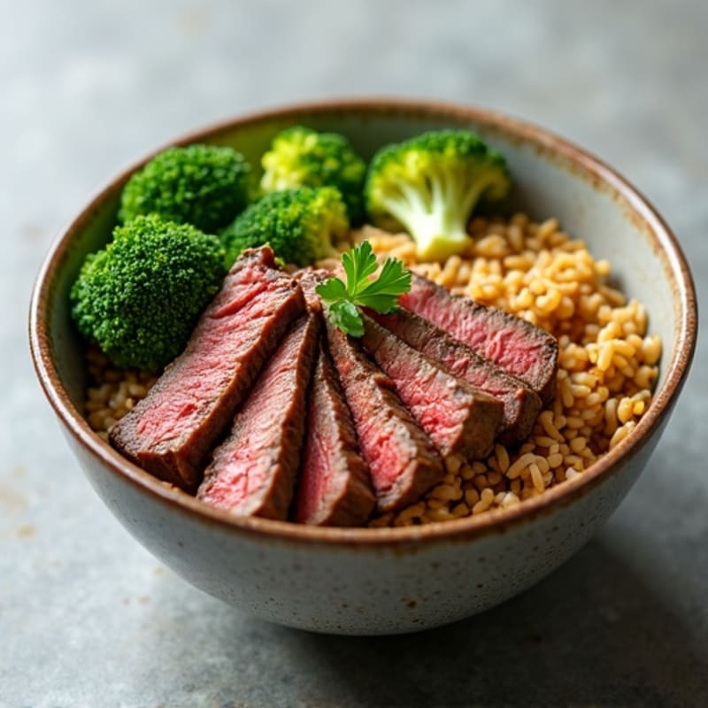 Ginger-Garlic Beef and Broccoli Rice Bowl