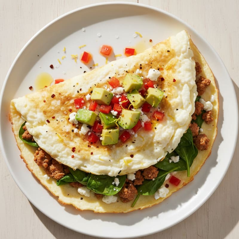 Fluffy Zesty Egg White Omelet