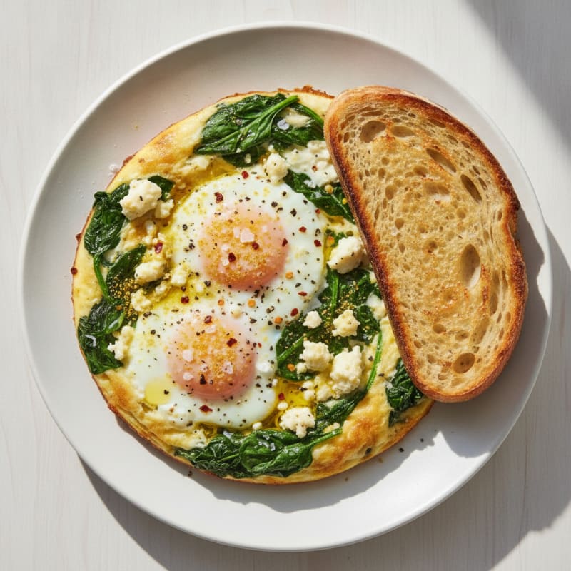 Protein-Packed Baked Eggs with Sourdough