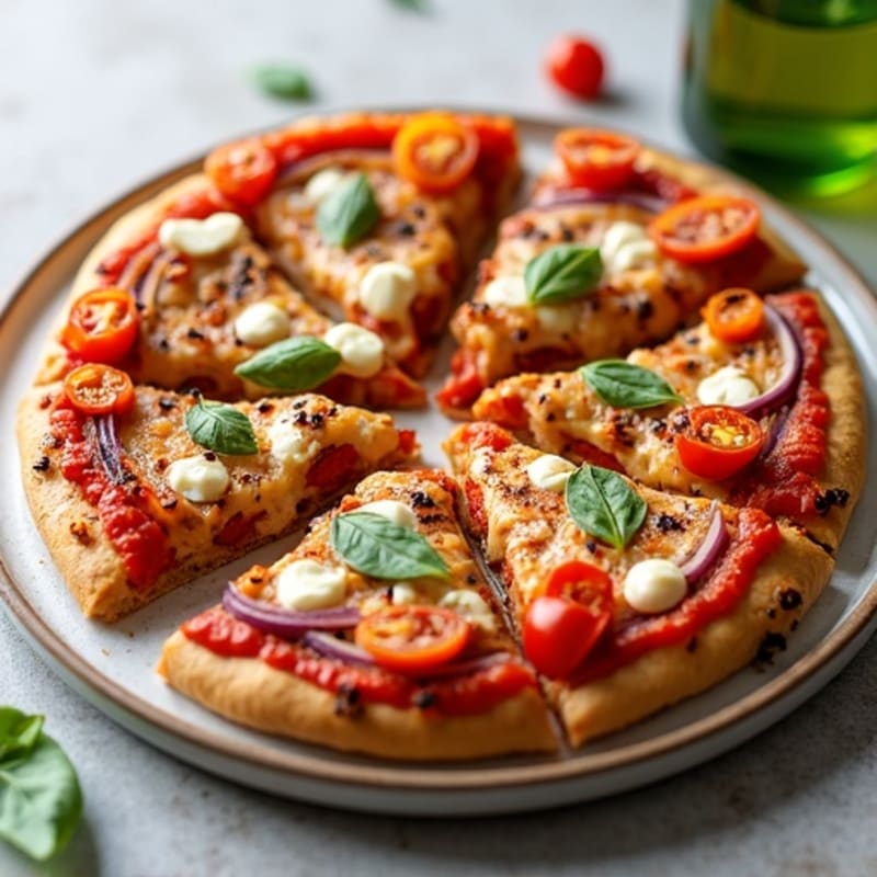 Sheet Pan Chicken Pizza with Roasted Vegetables