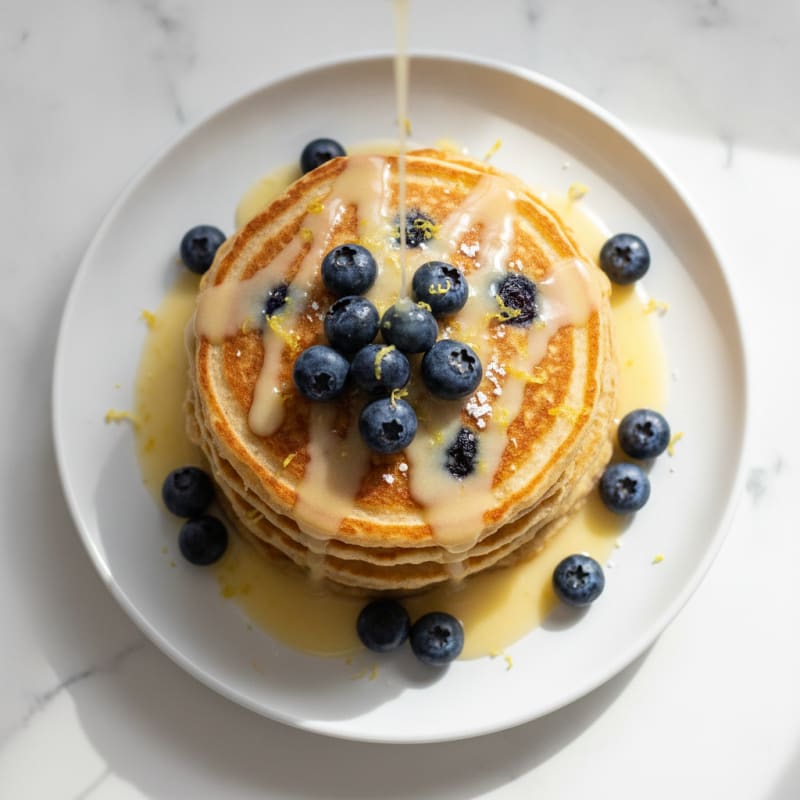 Blueberry Ricotta Pancakes with Lemon Zest