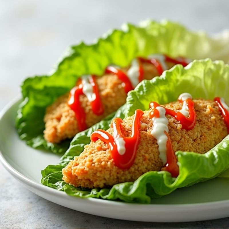 Crispy Buffalo Chicken Lettuce Wrap
