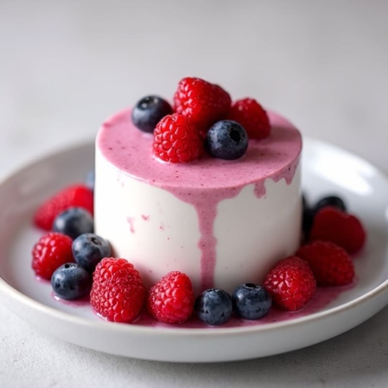 Silky Greek Yogurt Protein Mousse with Mixed Berries