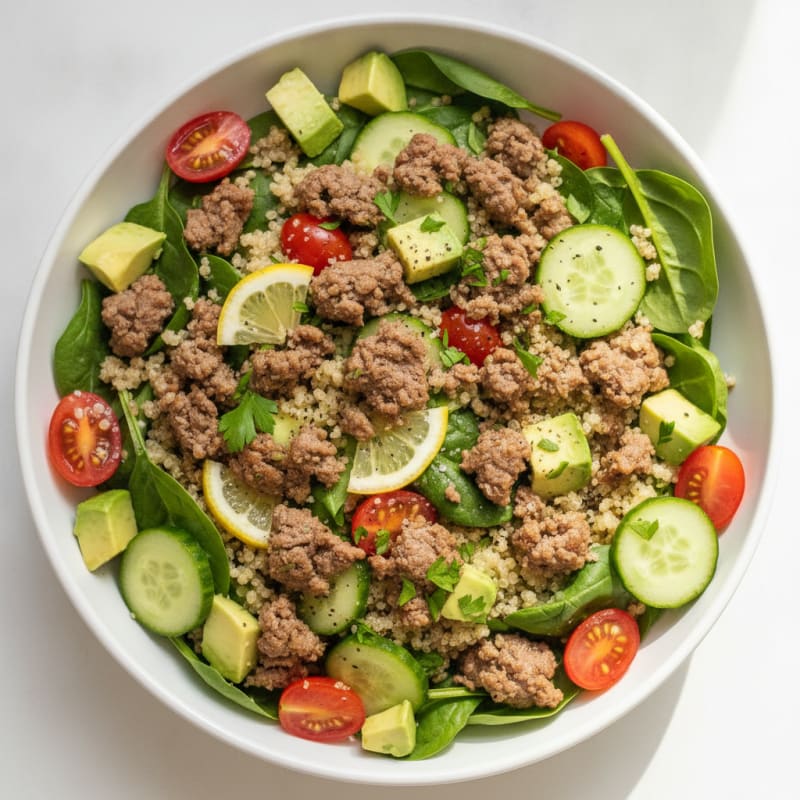 Beef and Quinoa Power Bowl