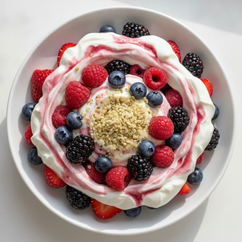 Creamy Greek Yogurt Protein Parfait with Mixed Berries