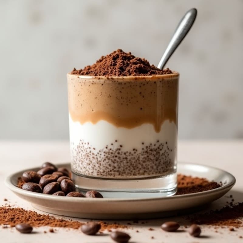 High-Protein Coffee Cocoa Chia Pudding