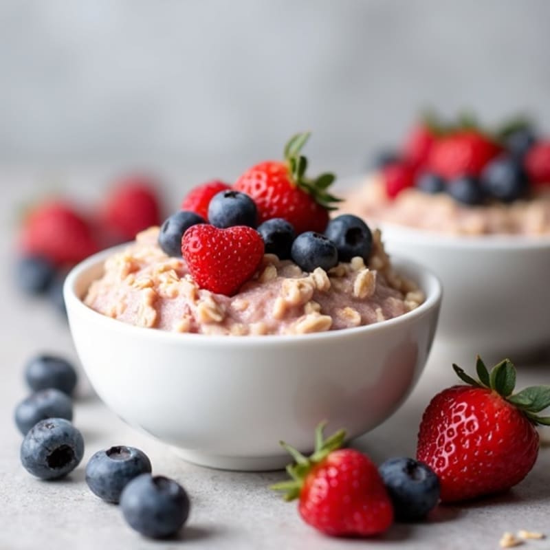 Vanilla-Berry Protein Overnight Oats