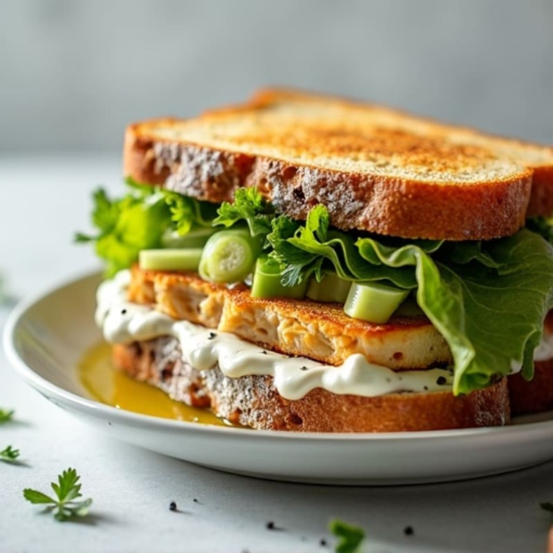 Herb-Roasted Chicken and Greek Yogurt Salad Sandwich