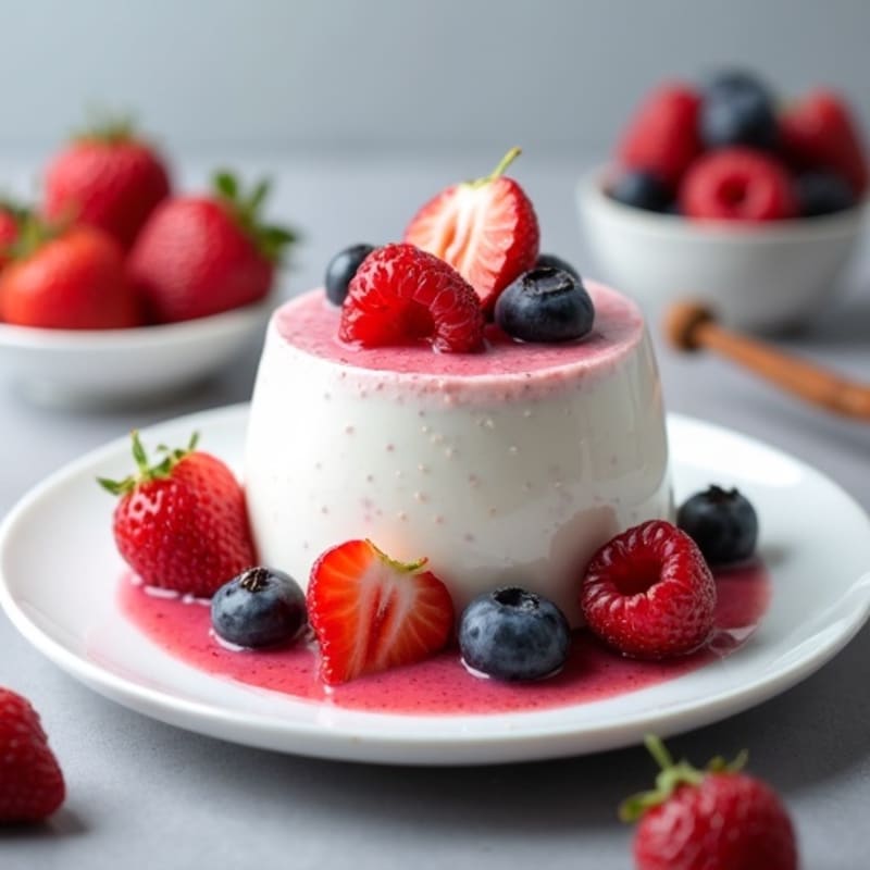 Greek Yogurt Protein Mousse with Mixed Berries