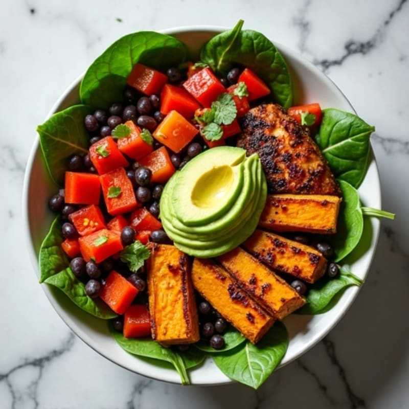 Roasted Sweet Potato and Black Bean Power Bowl