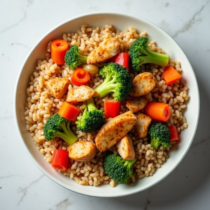 Chicken and Veggie Brown Rice Stir-Fry