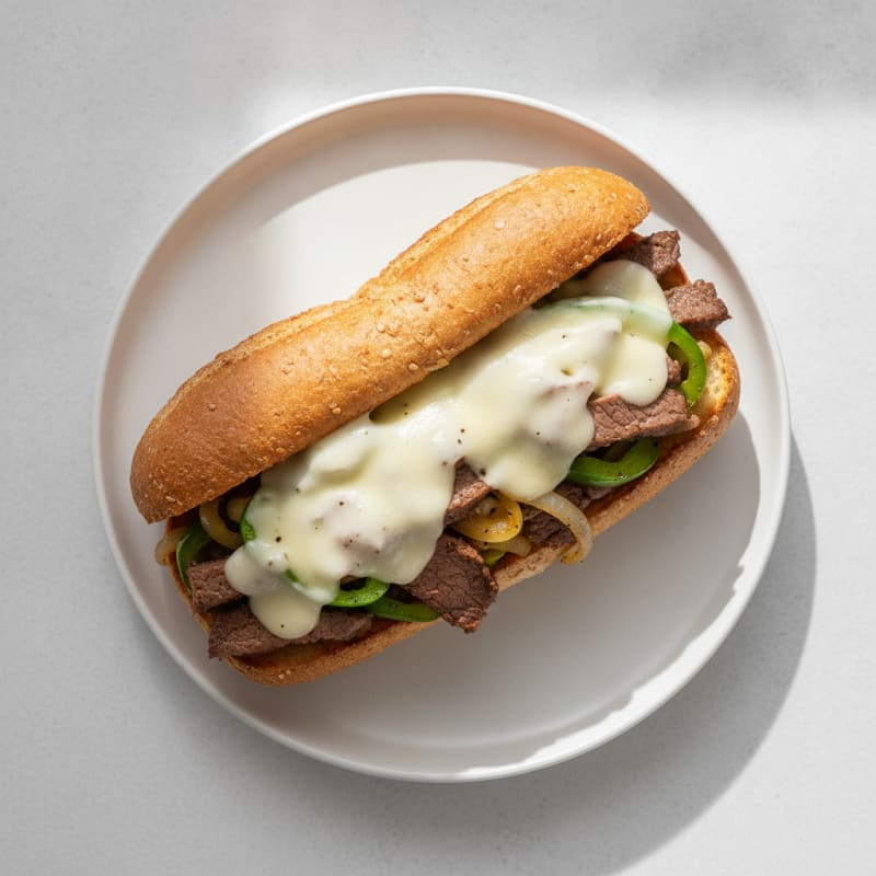 Classic Philly Cheesesteak Sandwich