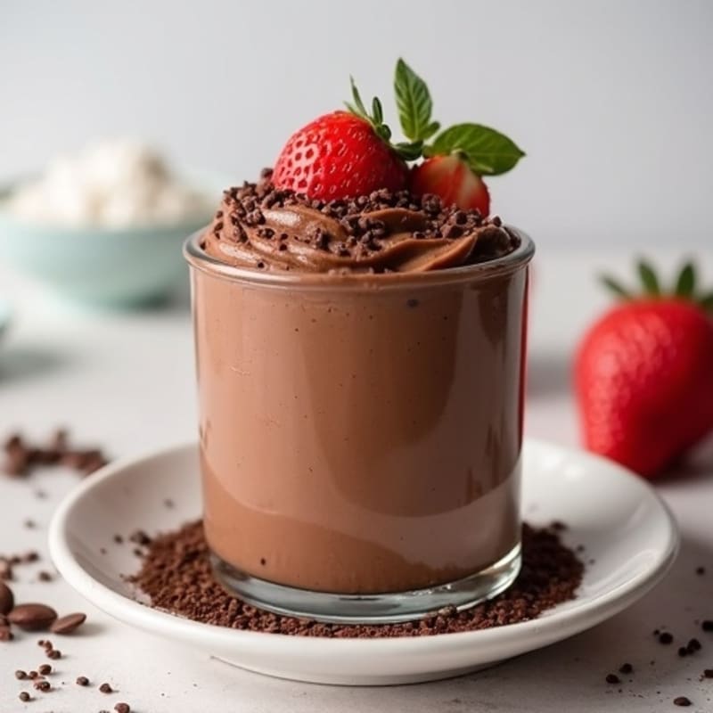Creamy Chocolate Protein Pudding with Chia Seeds