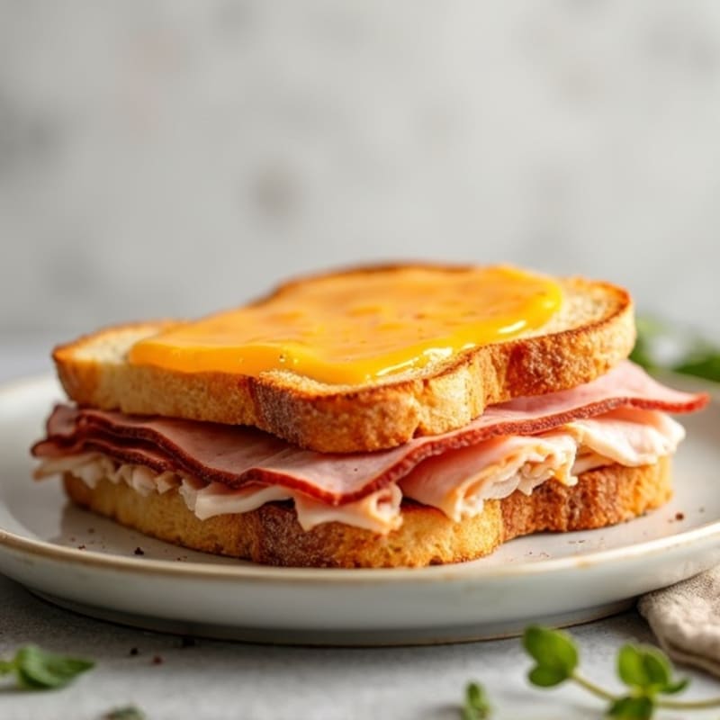 Crispy Gluten-Free Turkey and Ham Cheddar Toast