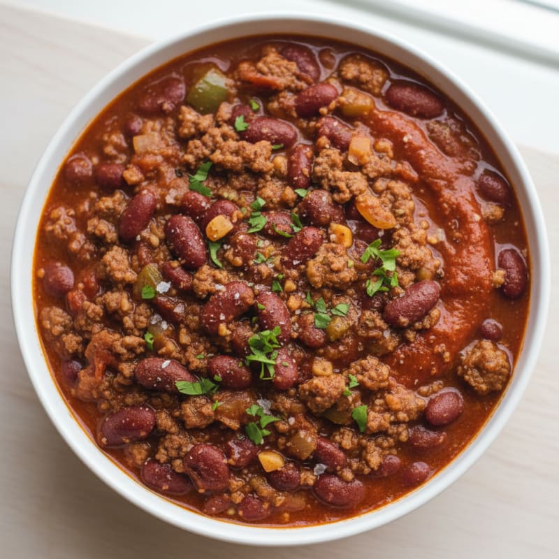 Smoky Ground Beef and Bean Chili