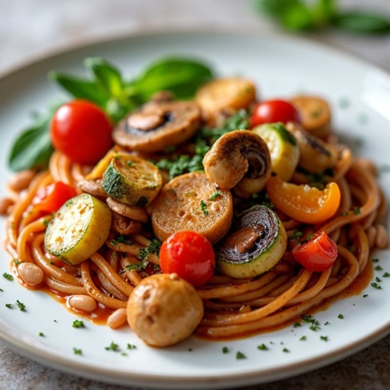 Hearty Mushroom Ragu with Roasted Vegetables