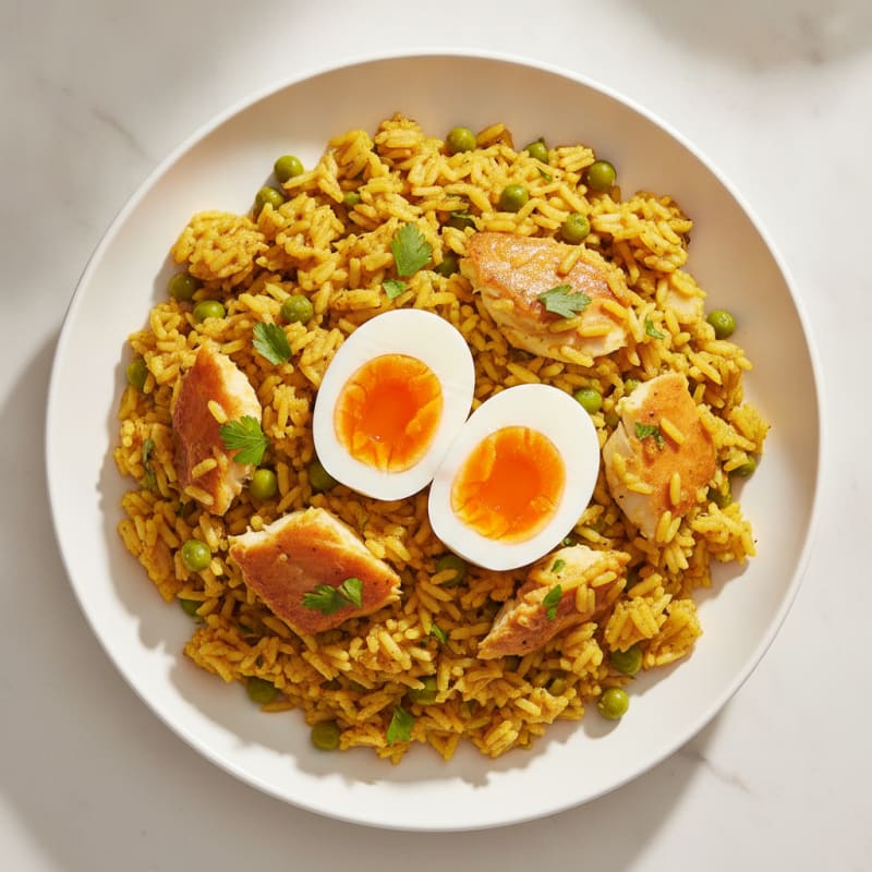 Smoked Haddock Kedgeree with Jammy Eggs