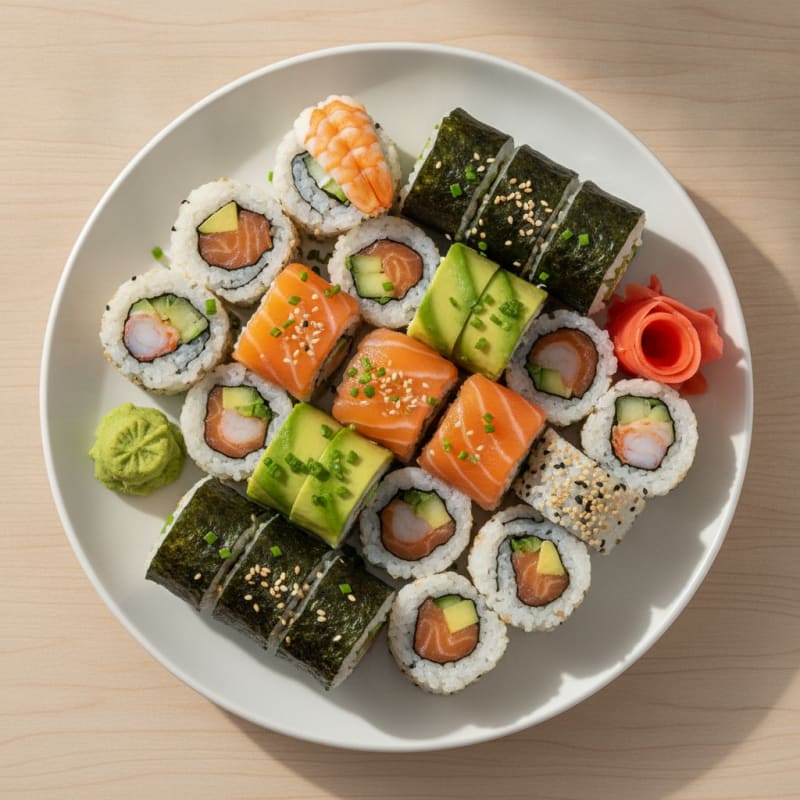 Assorted Fresh Sushi Rolls