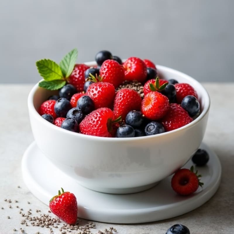 Creamy Greek Yogurt Bowl with Chia Seeds and Mixed Berries