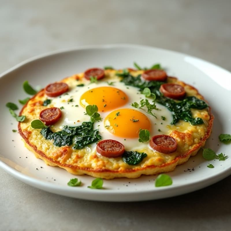 Egg White and Turkey Sausage Frittata with Spinach and Parmesan