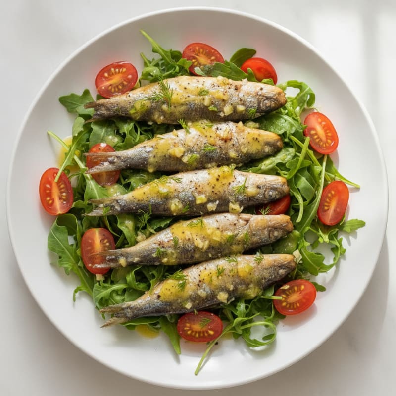 Pan-Seared Sardines with Lemon-Herb Dressing