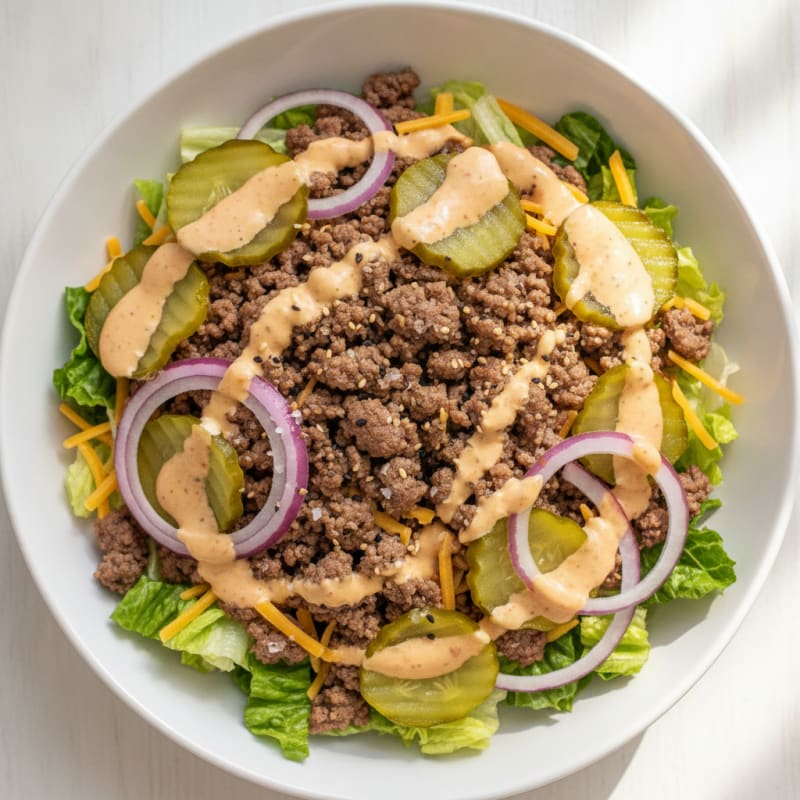 Big Mac Inspired Protein Bowl
