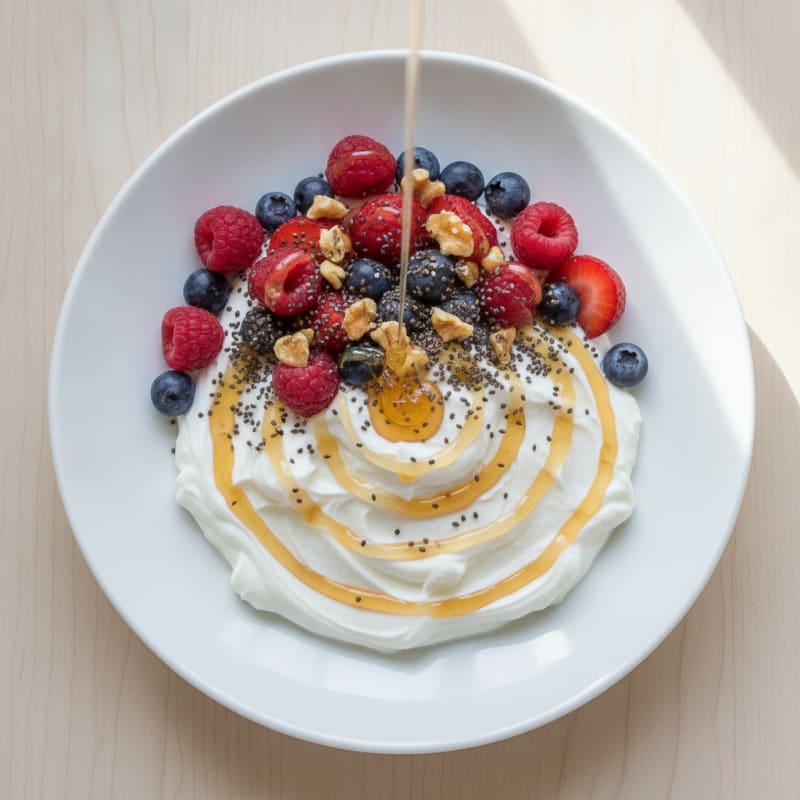Creamy Greek Yogurt with Mixed Berries and Chia