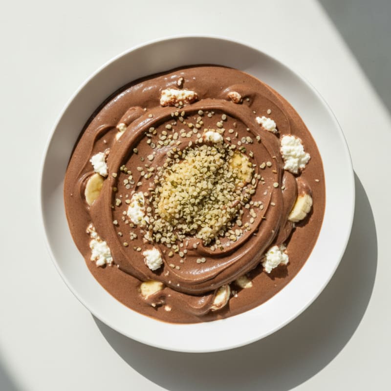 Chocolate Protein Shake with Cottage Cheese and Banana