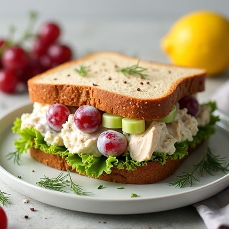Fresh Creamy Chicken Salad Sandwich