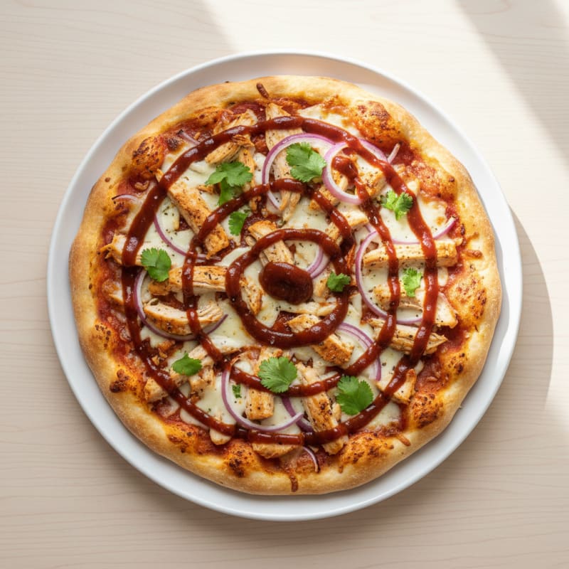 High-Protein BBQ Chicken Pizza with Red Onion