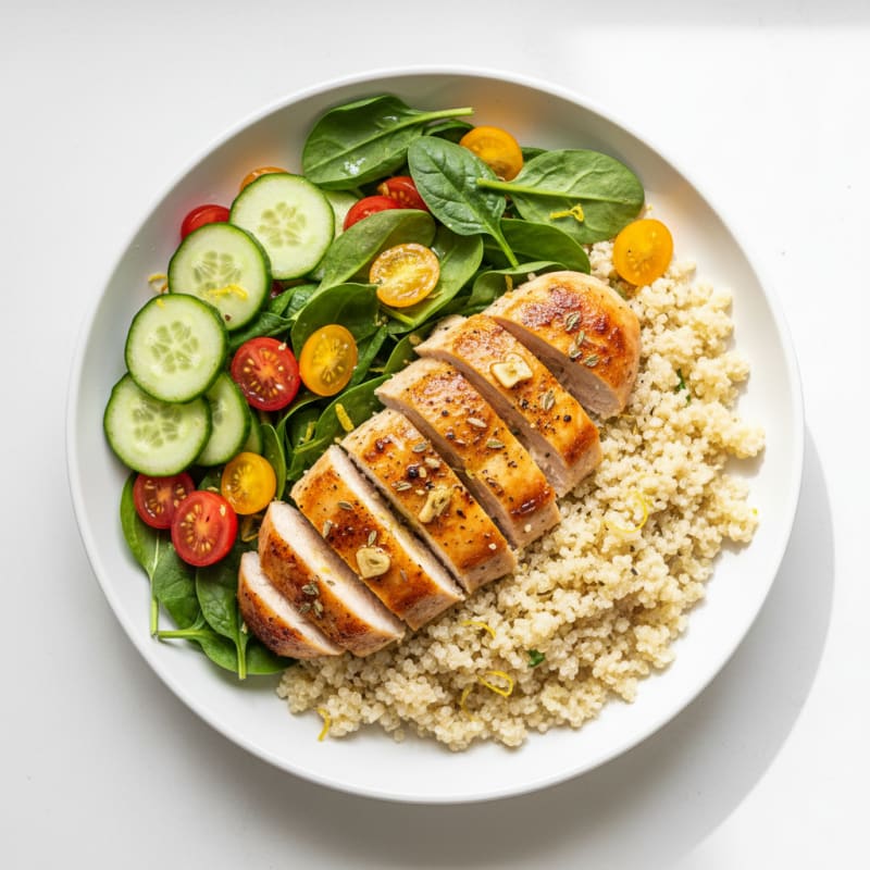 Lemon Herb Chicken and Quinoa Bowl