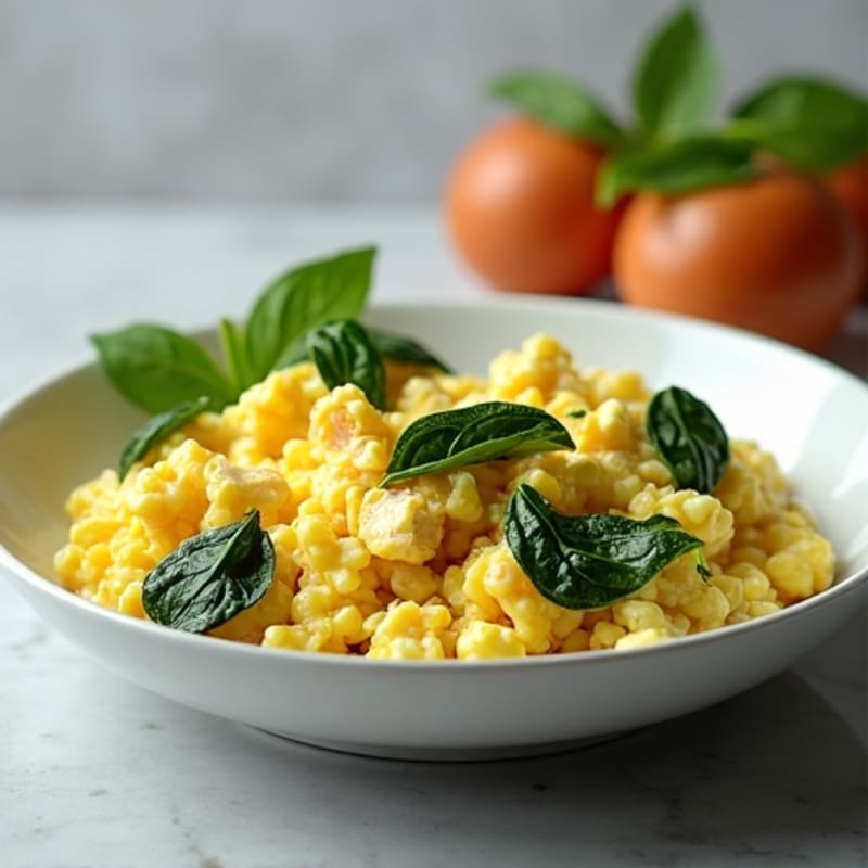 Egg White and Turkey Spinach Scramble