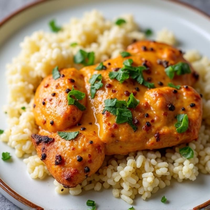Creamy Coconut Chicken Tikka with Cauliflower Rice