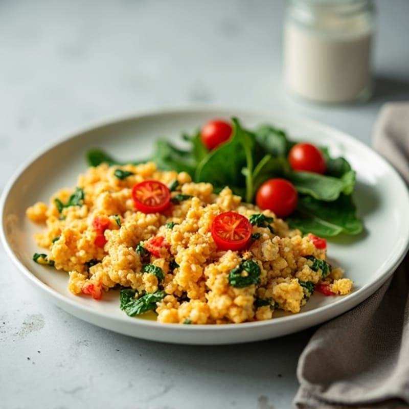 Ground Turkey and Spinach Egg White Scramble
