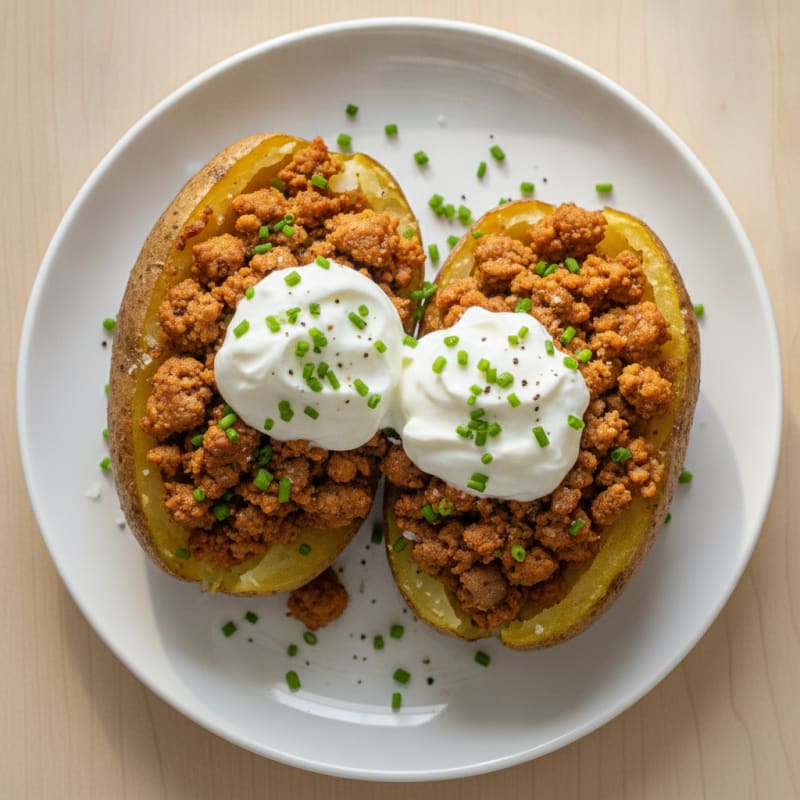 Hearty Loaded Baked Potatoes with Chives