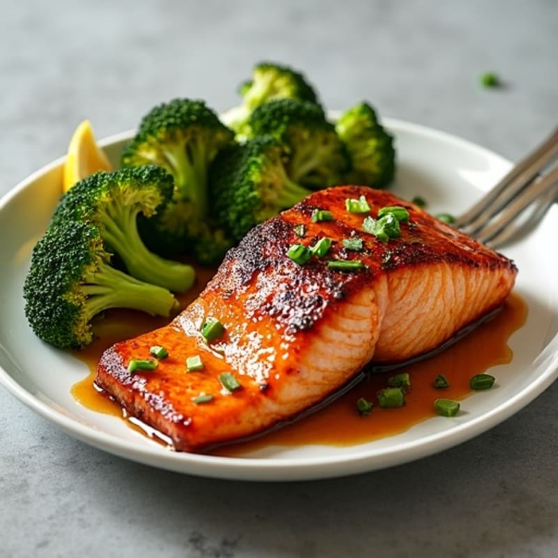 Crispy Teriyaki Salmon with Roasted Broccoli