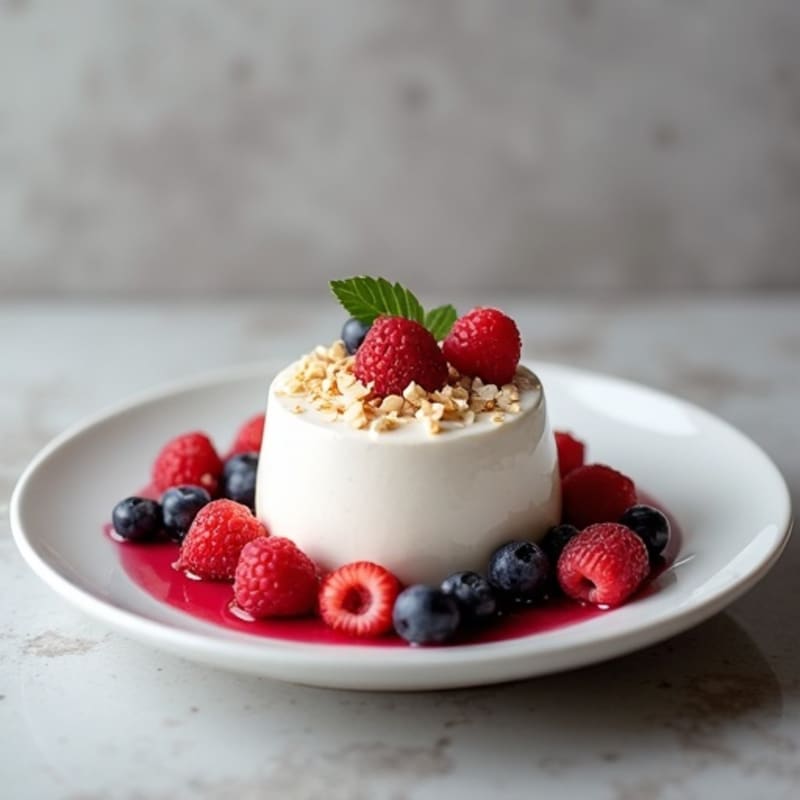 Creamy Greek Yogurt Protein Mousse with Berries