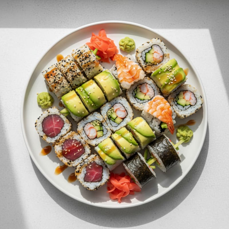 Assorted Fresh Sushi Rolls
