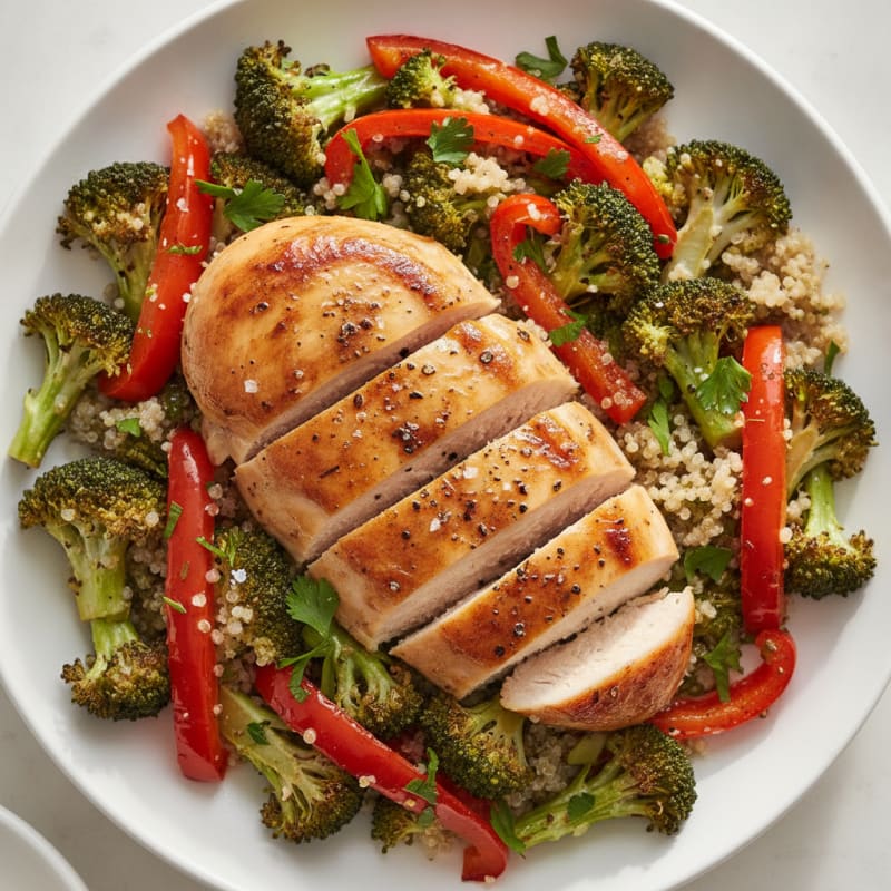 Lemon Herb Chicken and Roasted Vegetables Platter