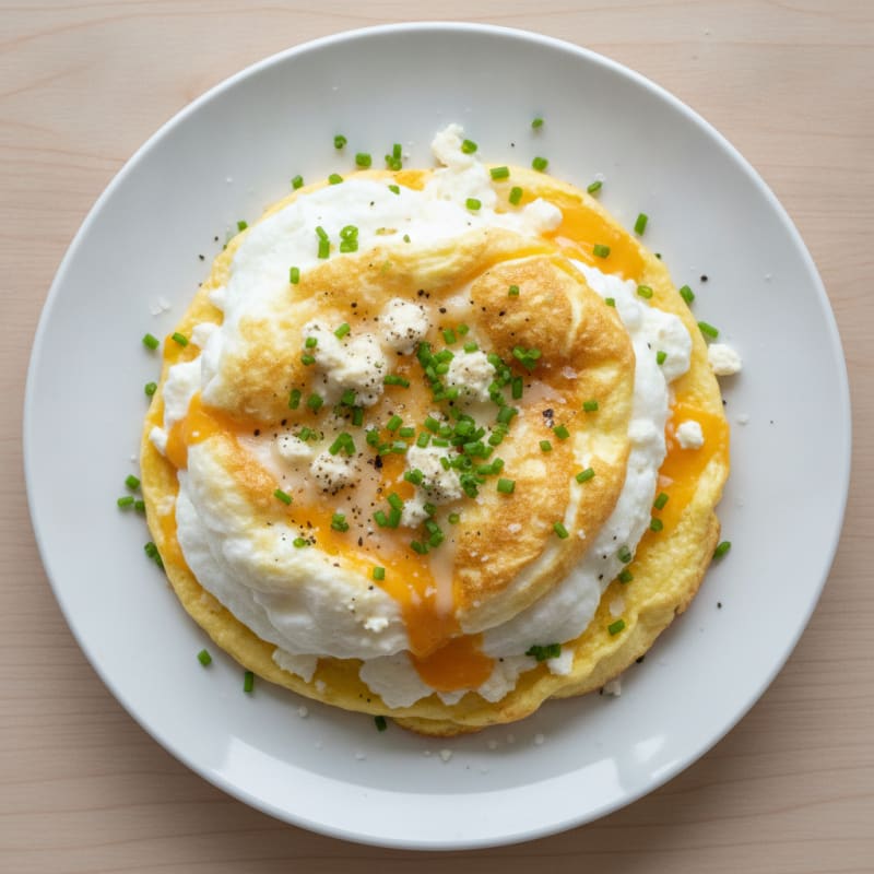 Fluffy Three-Cheese Omelette