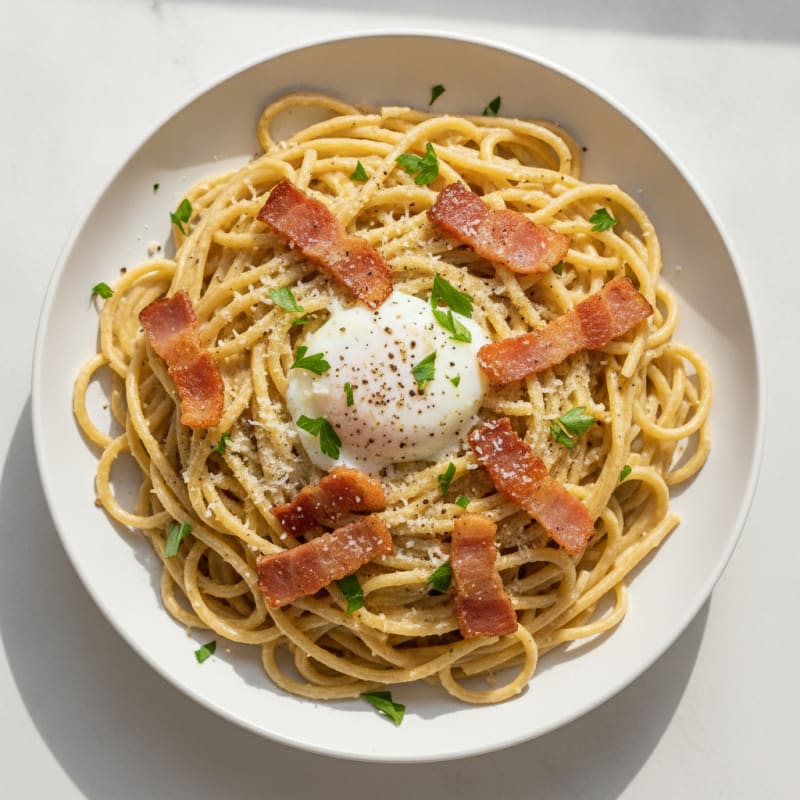 Classic Carbonara with Pancetta and Egg