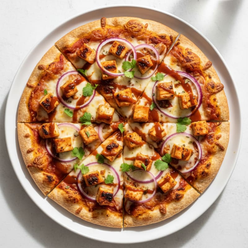 Crispy BBQ Chicken & Red Onion Pizza