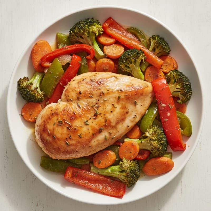 Herb-Roasted Chicken with Roasted Vegetables