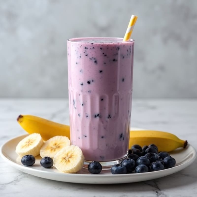Creamy Banana Blueberry Smoothie