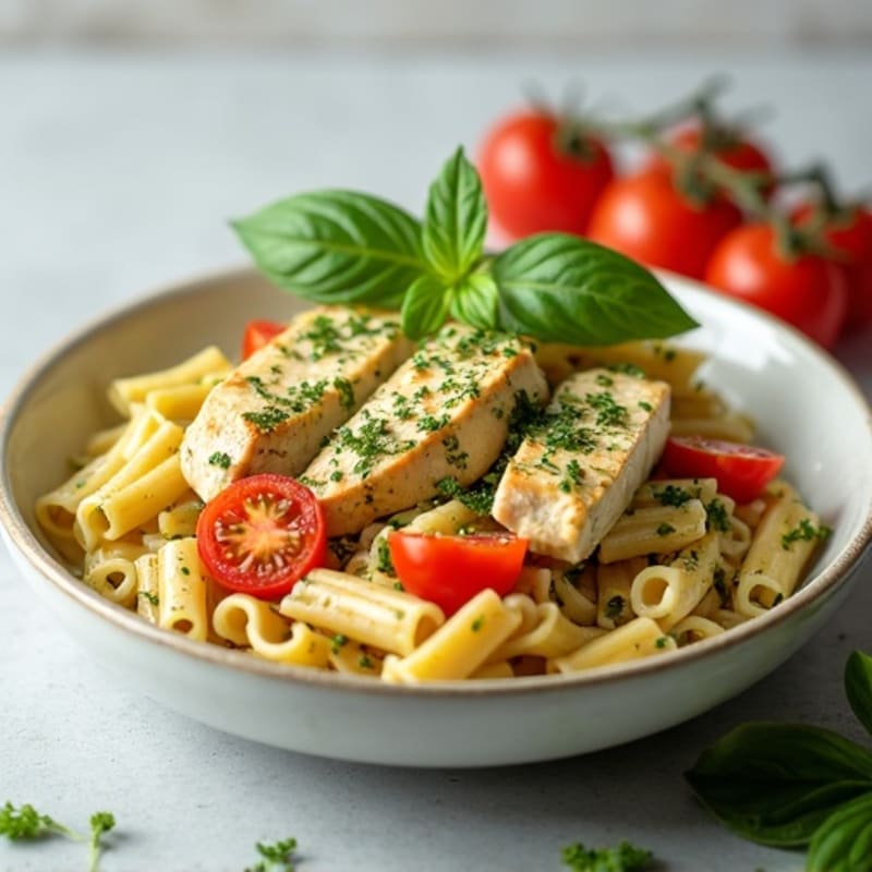 Creamy Pesto Chicken Pasta with Fresh Herbs
